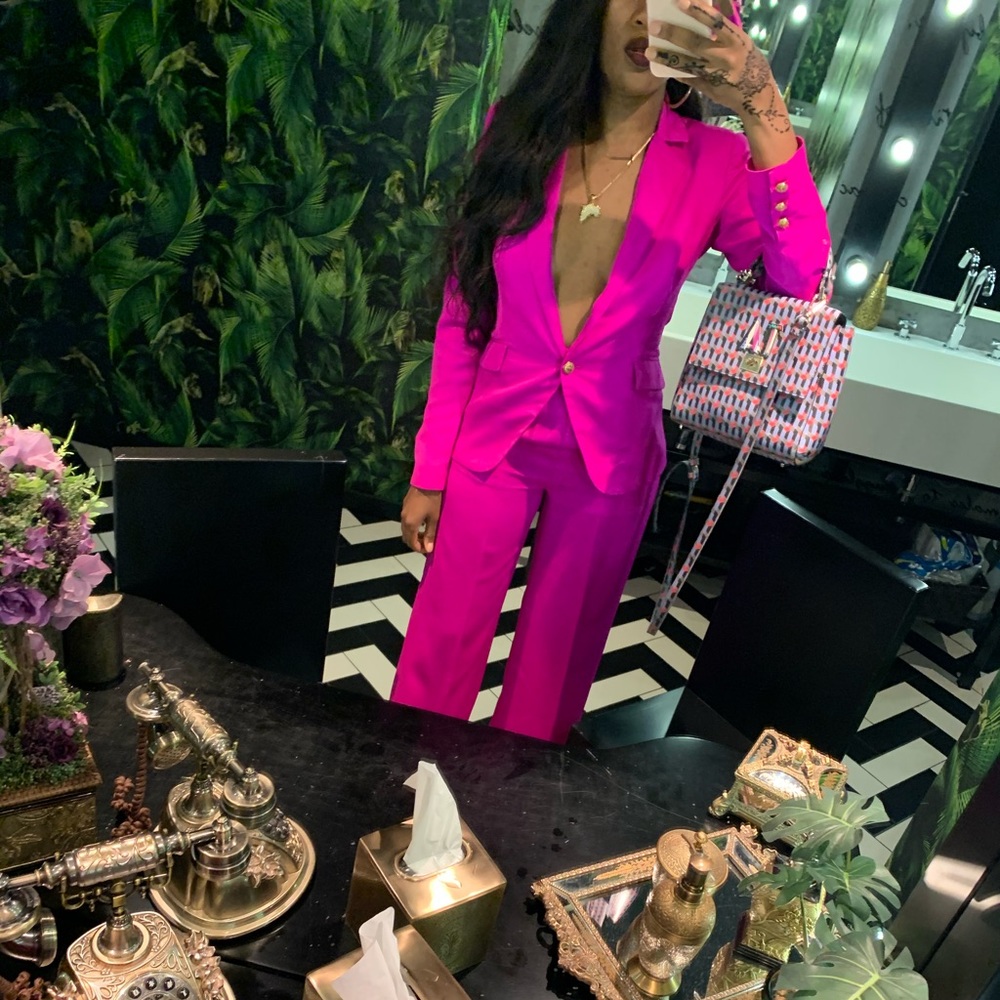 Fashionova 2 piece hot pink women’s suit